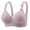 Purple, variant on Einccm Women's Wireless Lace Bra Comfortable Breathable Gathered Adjustable Everyday Lingerie Soft Nylon Fabric Hollow Out Design 1PC Underwear for Casual Wear