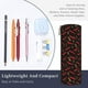 thumbnail image 3 of Disketp Hot Chili Estuche Organizador de Lápices de Cuero, Estuche de Oficina con Cremallera para Bolígrafo y Lápiz, 3 of 6