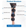thumbnail image 7 of Orthomen Hinged ROM Knee Brace, Orthopedic Knee Support for Post-Op Recovery and Injury Rehabilitation, Black, 7 of 7