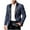 Navy, variant on bbymog Blazer for Men Casual Fashion Lightweight Suit Jacket Printed Slim Fit Business Casual Men Jackets One Button Sport Coat Navy M