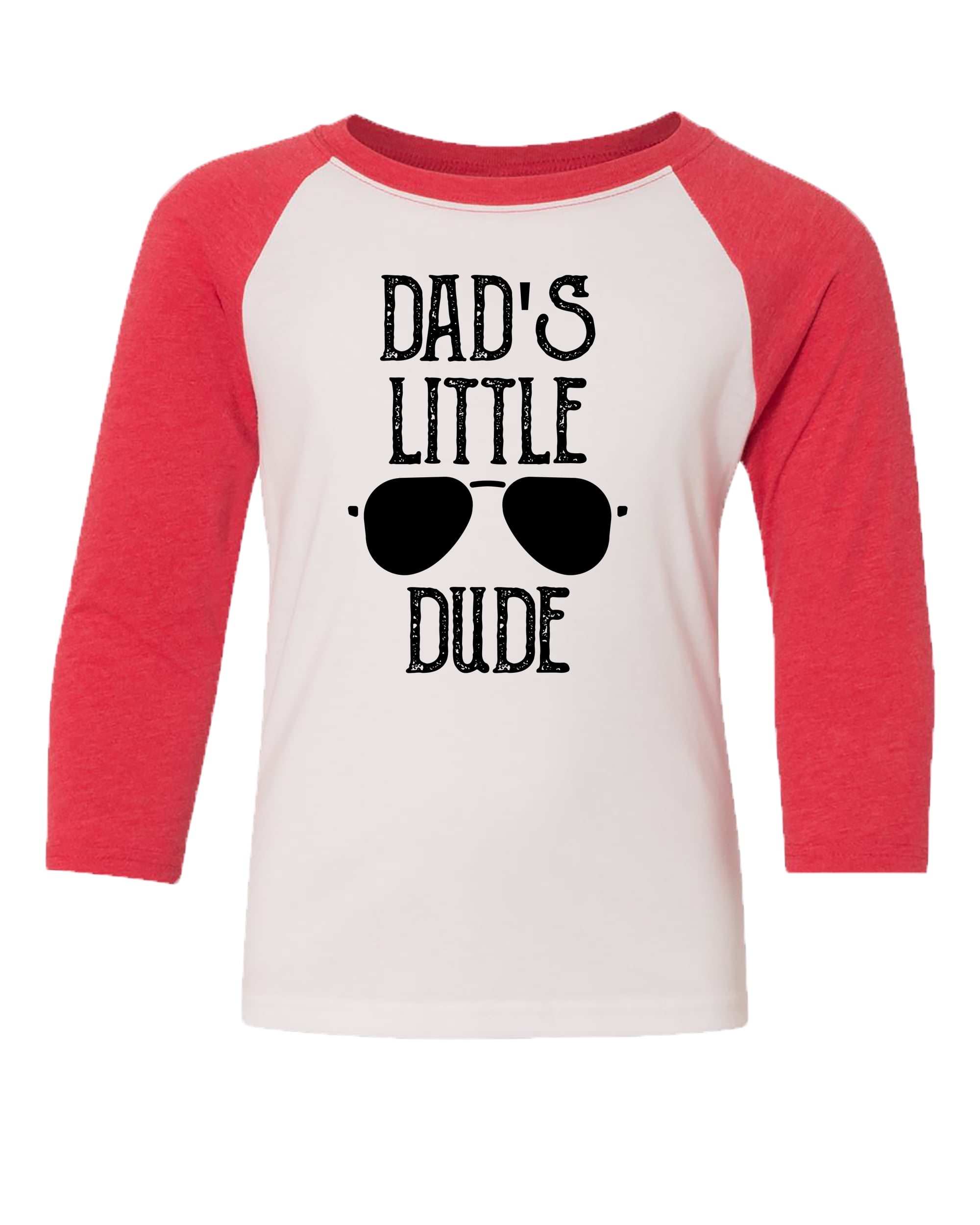 Trenz Shirt Company Father's Day Dad's Little Dude Youth Baseball Tee Black - Zdjęcie 14 z 21