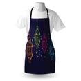 thumbnail image 3 of Lantern Apron Candles in Night Sketch in Various Colors with Dots Arabian Motifs, Unisex Kitchen Bib Apron with Adjustable Neck for Cooking Baking Gardening, Dark Purple Multicolor, by Ambesonne, 3 of 3