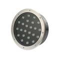 thumbnail image 2 of Lámpara de pie LED para exterior empotrada redonda de acero inoxidable luz blanca cálida impermeable 36W lámpara subterránea, 2 of 2