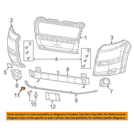 - Ram CHRYSLER OEM ProMaster 3500 Front Bumper-Lower Cross Member Clip 68100655AA