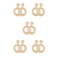 thumbnail image 2 of Pendientes Circulares Qarigey Trenzados de Rattan con Hoja Cobre Blanco, 2 of 6