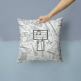 thumbnail image 2 of Monogram Letter Musical Note Fabric Decorative Pillow, 2 of 4