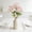 Pink-PK, variant on MMJ Artificial Flowers Bouquet Fake Triangle Rose 12.20in White Pink Red Black Blue Desktop Vase Home Wedding Decor