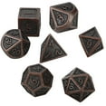 thumbnail image 3 of IWMango 7pcs Metal Vintage Polyhedral Dices Irregular Shape Table Game Dice, 3 of 10