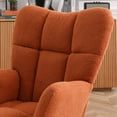 thumbnail image 2 of Ergonomic Rocking Glider Chair, Reduces Stress Levels, Soft Upholstery - Orange Glider, Smooth Motion, Frame, 2 of 4