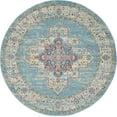 thumbnail image 2 of Nourison Passion Bohemian Light Blue 4' x ROUND Area Rug, (4 Round), 2 of 8