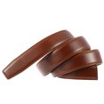 3.5cm Wide Genuine Leather Belt Without Buckle Men Luxury Designer