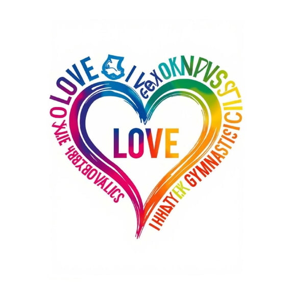 Diamond Art Kits for Adults - 5d Colorful Heart Typography Love Diamond Painting for Adults, Diamond Art for Adults Beginners, Diamond Painting Kits for Adults for Home Wall Decor