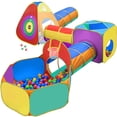 thumbnail image 1 of Regalo para niños pequeños, niños y niñas, tienda de campaña con piscina de bolas y túneles para niños, el mejor regalo de cumpleaños para niños de 3, 4 y 5 años, juego de tiro al blanco con 4 dardos, 1 of 6