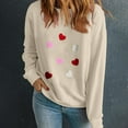 thumbnail image 2 of Ltctricy Womens Valentine's Day Sweatshirts Cute Heart Print Long Sleeve Pullover Tops for Gifts Comfy Fashion Shirts, 2 of 7