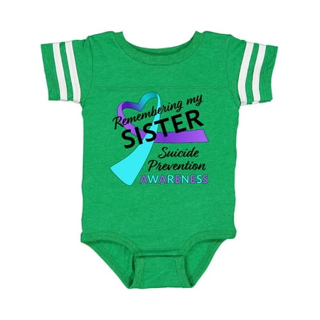 

Inktastic Remembering my Sister- suicide prevention awareness Gift Baby Boy or Baby Girl Bodysuit