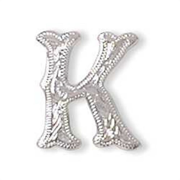 Alphabet Letter K Shiny Silver Screw Back Concho 1339-11