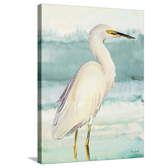 Art.com Heron on Seaglass II Stretched Canvas Print Wall Art by Lanie Loreth, 24" x 32"