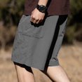 thumbnail image 5 of Caqnni Men's Gym Workout Shorts Athletic Training Shorts Fitted Weightlifting Bodybuilding Shorts with Pockets(Khaki,L), 5 of 7