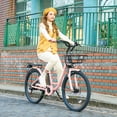 thumbnail image 2 of Viribus 26" 500W Electric Bike Front Suspension for Men Women Seniors with 48V 13Ah Battery, Pink, 2 of 11