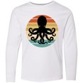thumbnail image 3 of Inktastic Octopus Retro Vintage Sunset Long Sleeve Youth T-Shirt, 3 of 5