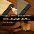 thumbnail image 4 of Book Light, Rechargeable Clear LED Flat Reading Light with 3 Colors & Timer,  Dimmable Panel Plate Lamp Book Full Page Light for Reading in Bed at Night, Funny Gifts for Readers Kids Women Men, 4 of 7