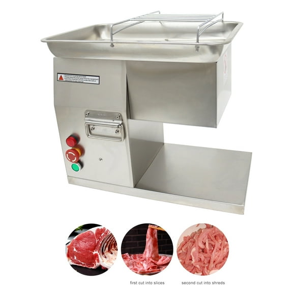 INTSUPERMAI Electric Meat Cutting Machine Meat Slicer Stainless Steel with 6mm Blade