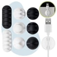 thumbnail image 1 of Organizadores Sujetador Cables Adherible Universal Set 8, 1 of 11