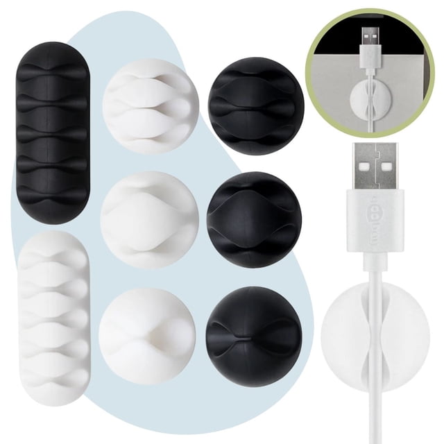 Organizadores Sujetador Cables Adherible Universal Set 8