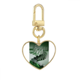thumbnail image 1 of Gambling Mahjong Dono Photo Gold Heart Keychain Metal Keyring Holder, 1 of 3