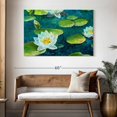 thumbnail image 3 of Elephant Stock Lily Pad Flower Wall Art - Horizontal Canvas Wall Art - Dining Room Wall Decor - Floral And Botanical Canvas - Beige And Gold Decor - 48" x 32", 3 of 8