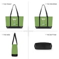 thumbnail image 6 of FORMRS Canvas Laptop Tote Bag for Women with 15.6" Computer Compartments Shoulder Handbag, Green Martini Glass, 6 of 7