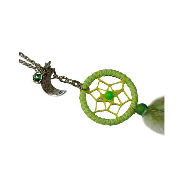 Rainbow Products Mini Dream Catcher Car Hanging Decoration I Love You To The Moon And Back Pendant Necklace Lime Green Color Walmart Com Walmart Com
