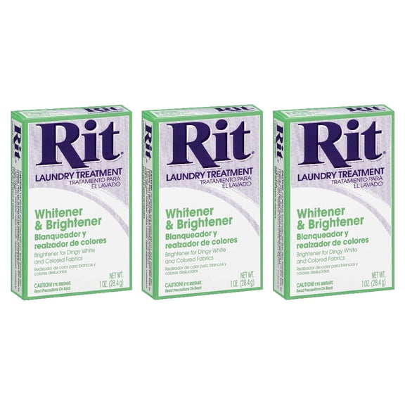 Rit Laundry Treatment Whitener and Brightener 1 oz Powder, 3 Pack