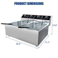 thumbnail image 2 of 8 L(8.5QT) Commercial Double Electric Deep Fryer with 2 Baskets, 3000W Stainless Steel Deep Fryer for Home Use, Adjustable Temperature, Perfect for Kitchen, 2 of 6