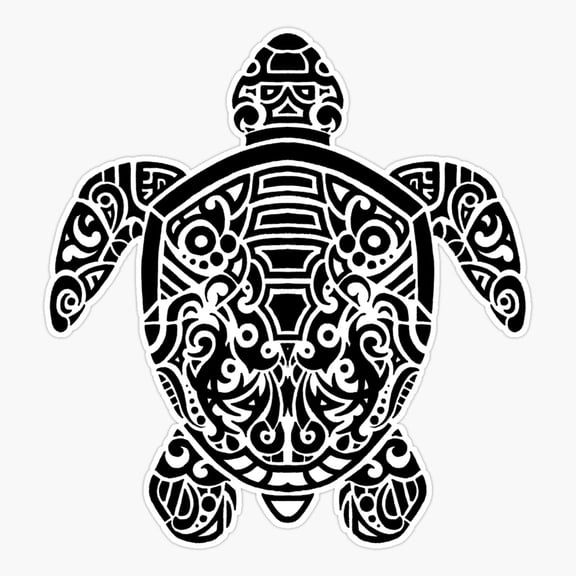 Tribal Turtle Ocean Design Sticker