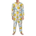 thumbnail image 3 of Fotbe Ducks and Anchors Pijama de Hombre con Estampado de Manga Larga, Conjunto de 2 Piezas, Ropa de Dormir Suave y Cómoda con Bolsillos-Large, 3 of 7
