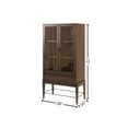 thumbnail image 2 of Starlight Canyon Home Glass Door Bookcase with Storage Drawer and Adjustable Shelves, Brown Finish, 2 of 8