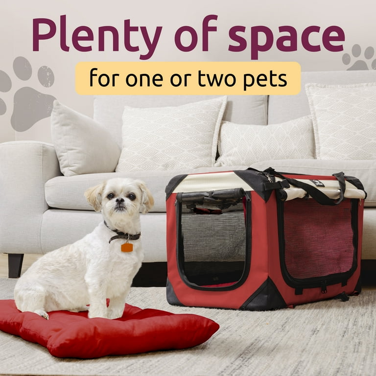 PetLuv Premium Soft Sided Cat Dog Carrier Red Large