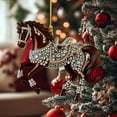 thumbnail image 3 of Horse Christmas Ornaments, 2D Acrylic Horse Ornament for Christmas Tree for Women Girls Horse Lovers Equestrian Gifts and Xmas Tree Home Decor (1PC, Brown), 3 of 6