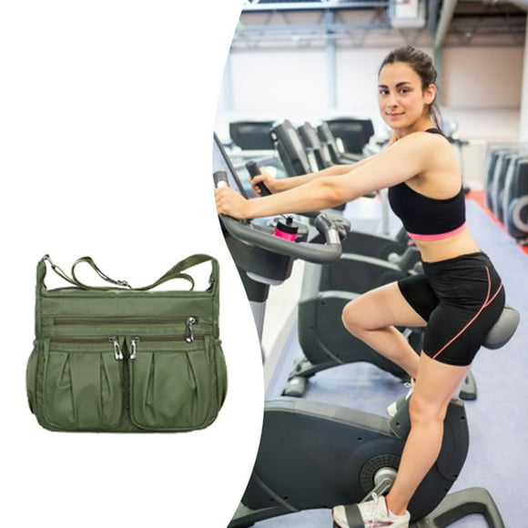 Riforla Sports Handbag for Ladies Mens Multiple Pockets Bag Women Crossbody Purse Fashion Tote Top Handle Satchel Army Green
