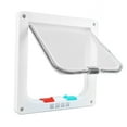 thumbnail image 2 of Puerta con solapa para gatos Bling Bling Interior Exterior con cerradura poco ruido color blanco, 2 of 12