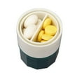 thumbnail image 3 of Pill Medicine Crusher Grinder Splitter Tablet Cutt Storage Box,3-in-1 Pill Crusher and Pill Cutter with Storage Compartment for Tablets,Pill Grinder Fine Powder,Green,1.57X2.36", 3 of 5
