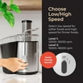 thumbnail image 5 of Mueller Juicer Ultra Power, Easy Clean Extractor Press Centrifugal Juicing Machine, Wide 3" Feed Chute for Whole Fruit Vegetable, Anti-drip, Large, Silver, 5 of 8