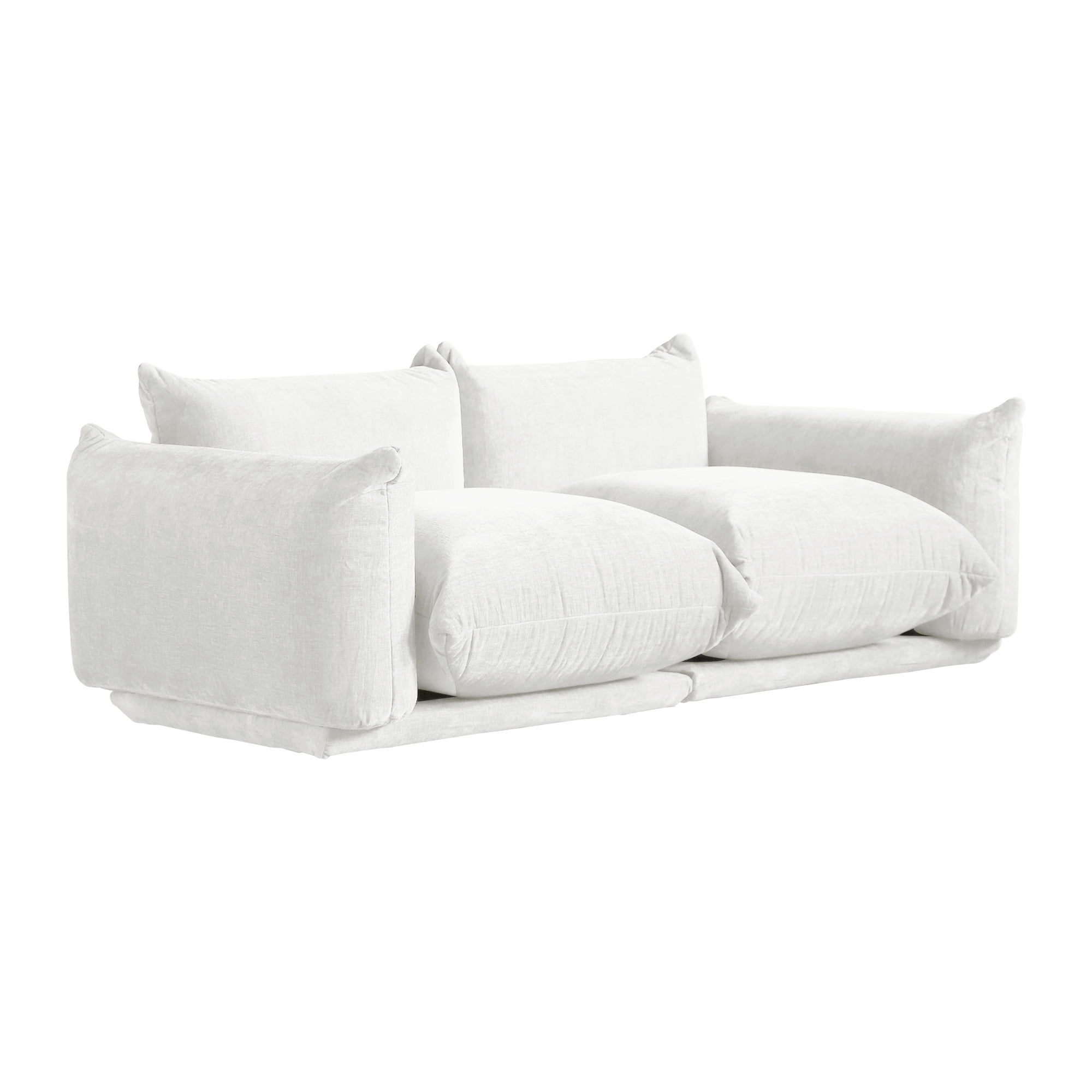 bokifol 2-Seat Modular Cloud Couch for Small Spaces,Easy to Assemble Cloud Couch for Living Room,Office,Beige