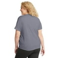 thumbnail image 3 of Hanes Originals Women's Tri-Blend T-Shirt (Plus Size) Athletic Navy PE Heather 4X, 3 of 3