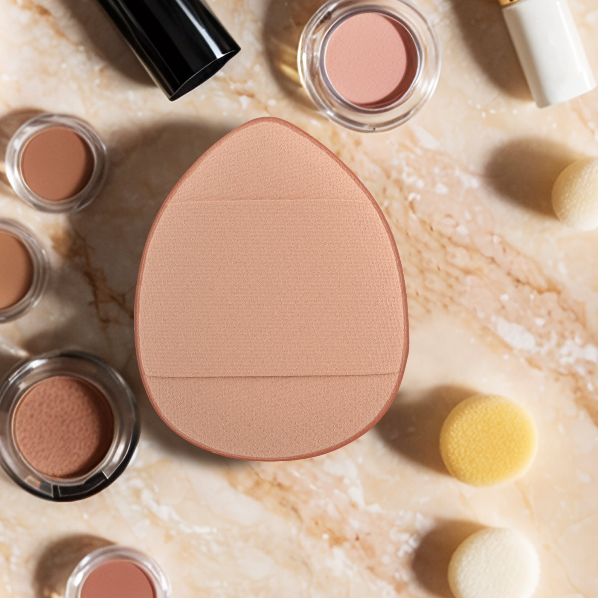 Unique Bargains 1 Pc Reusable Mini Face Makeup Sponge for Bedrooms Makeup Application Nude