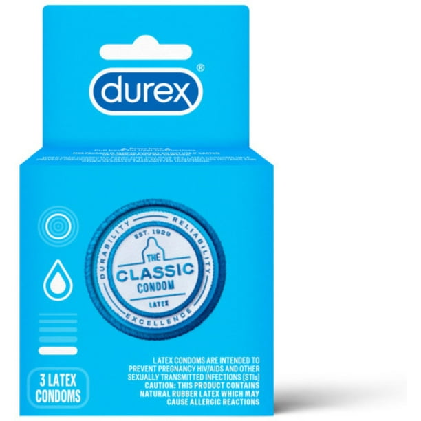 Durex CLASSIC XXL Condoms, 3 ct
