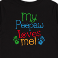 thumbnail image 4 of Inktastic My Peepaw Loves Me Gift Boys or Girls Long Sleeve Toddler T-Shirt, 4 of 5