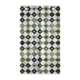 thumbnail image 1 of Abstract Hanging Pocket Organizer, Squares Ornamented with Heart Motifs, Printed Polyester Storage Bag with Pockets, 21" x 31", White Green, 1 of 2