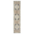 thumbnail image 7 of 8' Denim Blue Oriental Power Loom Distressed Washable Runner Rug, 7 of 7